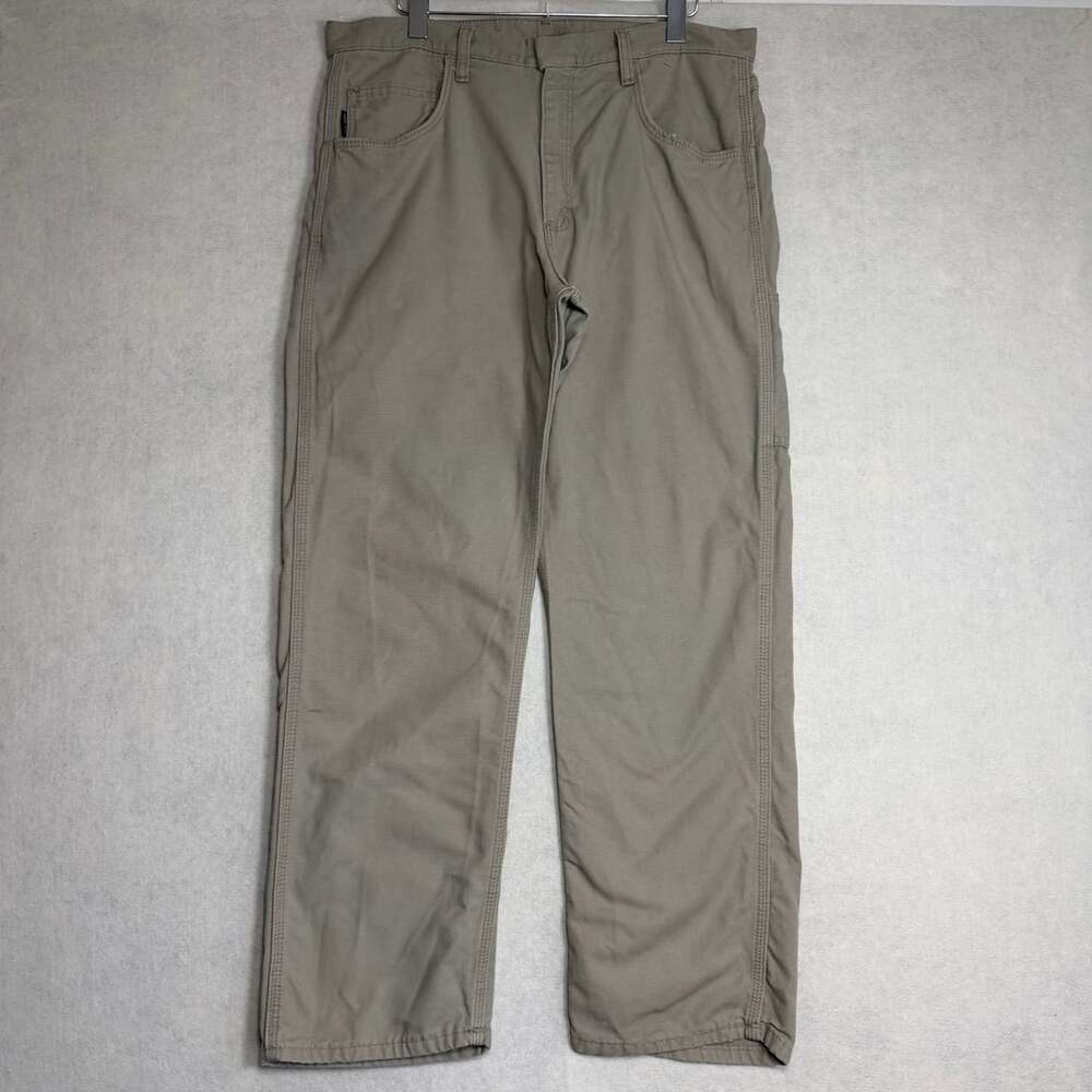 Bulwark Pants Mens 36x31 FR Flame Resistant Canvas Work Tan Cat22 2122